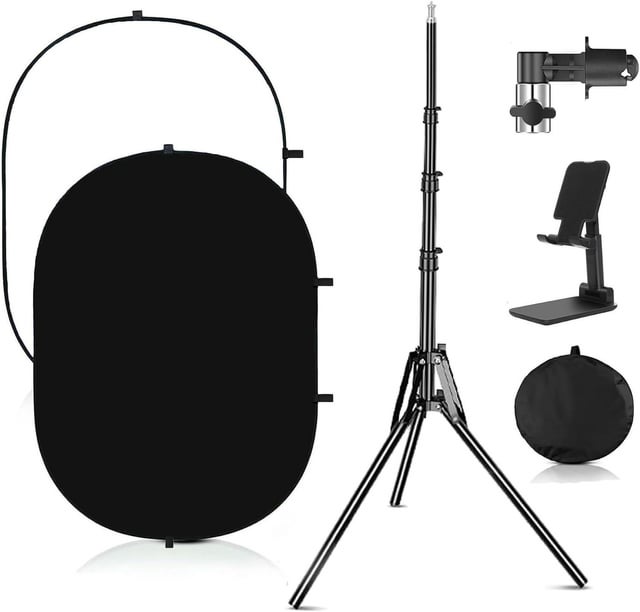 10% off Black/white collapsible backdrop stand kit |54.99