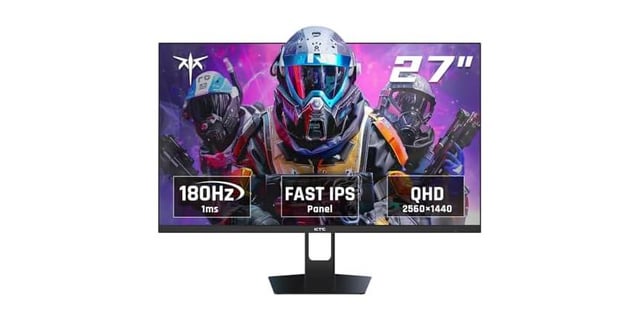 KTC 27" QHD IPS 180Hz Gaming Monitor (Free shipping for Prime members)