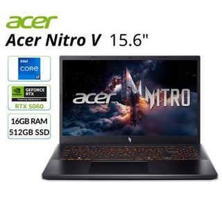 (eBay) Acer Nitro V Gaming Laptop: 15.6" FHD IPS 165Hz Display, RTX 5060, Intel i7-13620H, 16GB RAM, 512GB SSD, Now