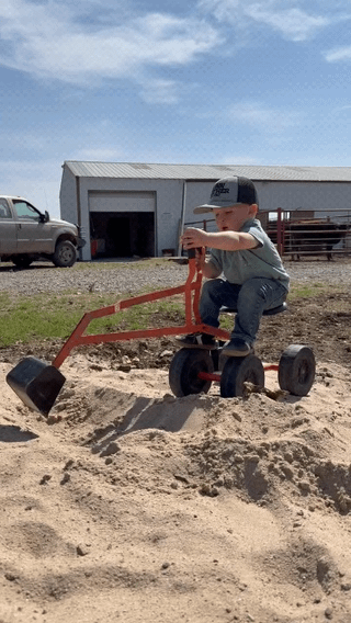 Ride-On Excavator Toy with 360° Rotating Seat