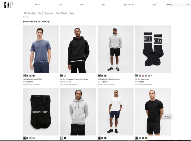 Hill City - back from the dead? 50% off on Gap.com
