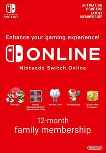12-Month Nintendo Switch Online Family Membership (Up to 8 Nintendo Accounts)