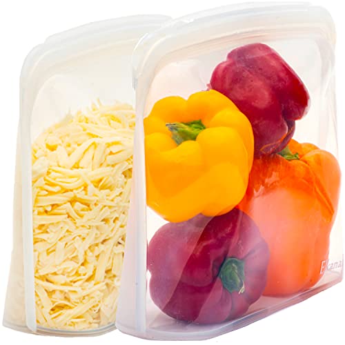 Elkanah 100% Platinum Silicone Reusable Bags (Set of 2, 116 fl oz)