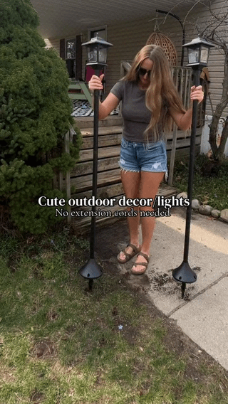 63" Solar Lamp Post Lights Outdoor