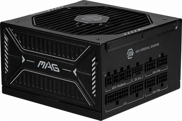 MSI MAG A750GLS 750W Power Supply (80+ Gold, Fully Modular, A- tier)