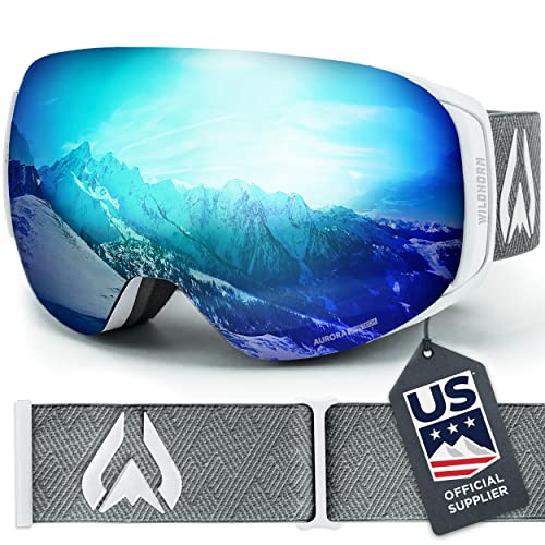 Wildhorn Roca Ski Goggles Men Women Anti-Fog/Scratch 100% UV-Magnetic Lens-Snowboard Snow Goggles Men Women