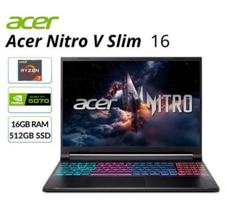 (eBay) Acer Nitro V16S AI Gaming Laptop: 16" QHD+ IPS 180Hz Display, Ryzen 7 260, RTX 5070, 16GB DDR5 RAM, 512GB SSD, Now