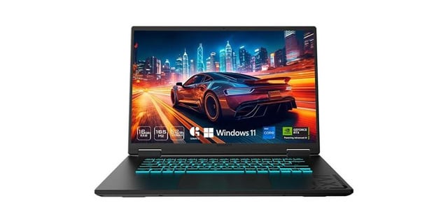 GIGABYTE A16 Gaming Laptop: 16" WUXGA (1920 x 1200) IPS 165Hz, Intel i7-13620H, RTX 5050, 16GB RAM, 512GB SSD