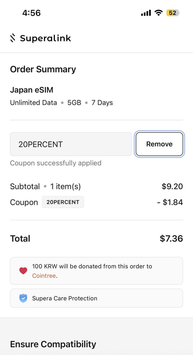 20% off unlimited data eSIM plans with code - 20PERCENT