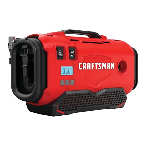 CRAFTSMAN Heavy Duty V20 Tire Inflator & Portable Air Compressor
