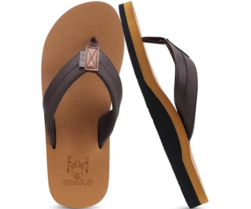 -30% OFF on a Best Seller Men’s Leather Flip Flops w/ Arch Support (KuaiLu)