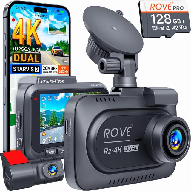 46% LIMITED TIME OFF on a R2-4K Dual Dash Cam Front & Rear (ROVE) – Now