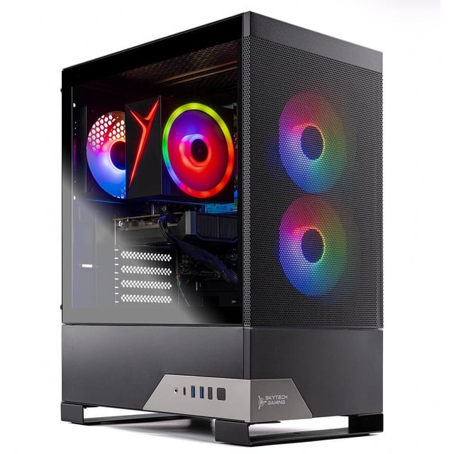 [Online Only] Skytech Gaming Nebula 2 Desktop PC, Ryzen 7 9700X, AMD RX 9060XT 16GB, 1TB NVMe SSD, 32GB DDR5 RAM