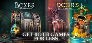 Our two puzzle escape games Boxes: Lost Fragments and Doors: Paradox are 53% off bundled together