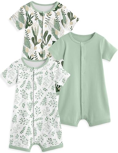 Yoofoss 3 pack Baby Boy Romper 0-18 Months{Expires 4/23} [Coupon 50% off] only