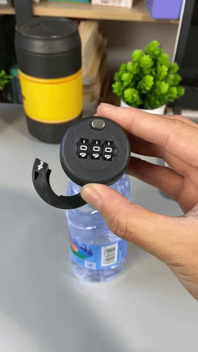 Bottle Cap with 3-Digit Combination Lock