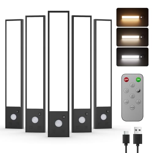 Motion Sensor Light Indoor Under Cabinet Lighting w/ remote (5 Pack!)