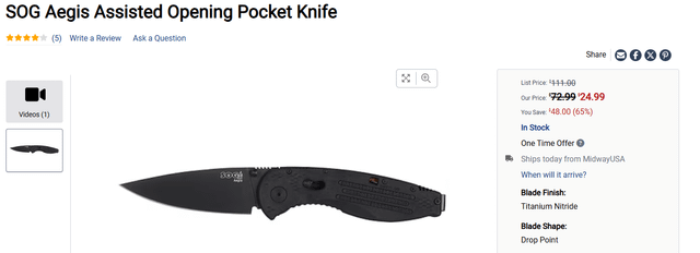 SOG Aegis - 65% off