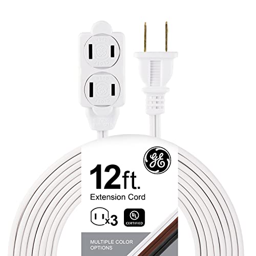 GE 3-Outlet Extension Cord with Multiple Outlets 12 Ft Extension Cord Power Strip