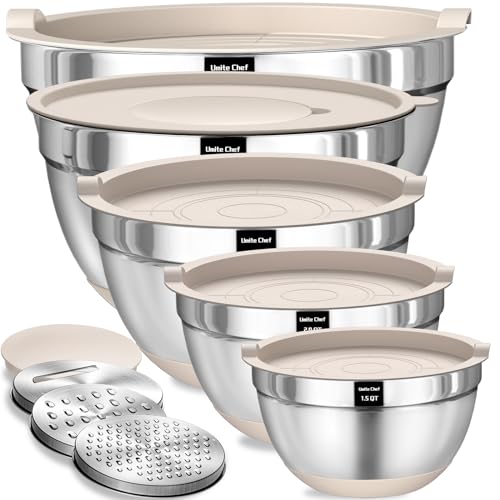 -23% LIMITED TIME DEAL on 8PCS of Fast Selling Stainless Steel Mixing Bowls Set with Airtight Lids